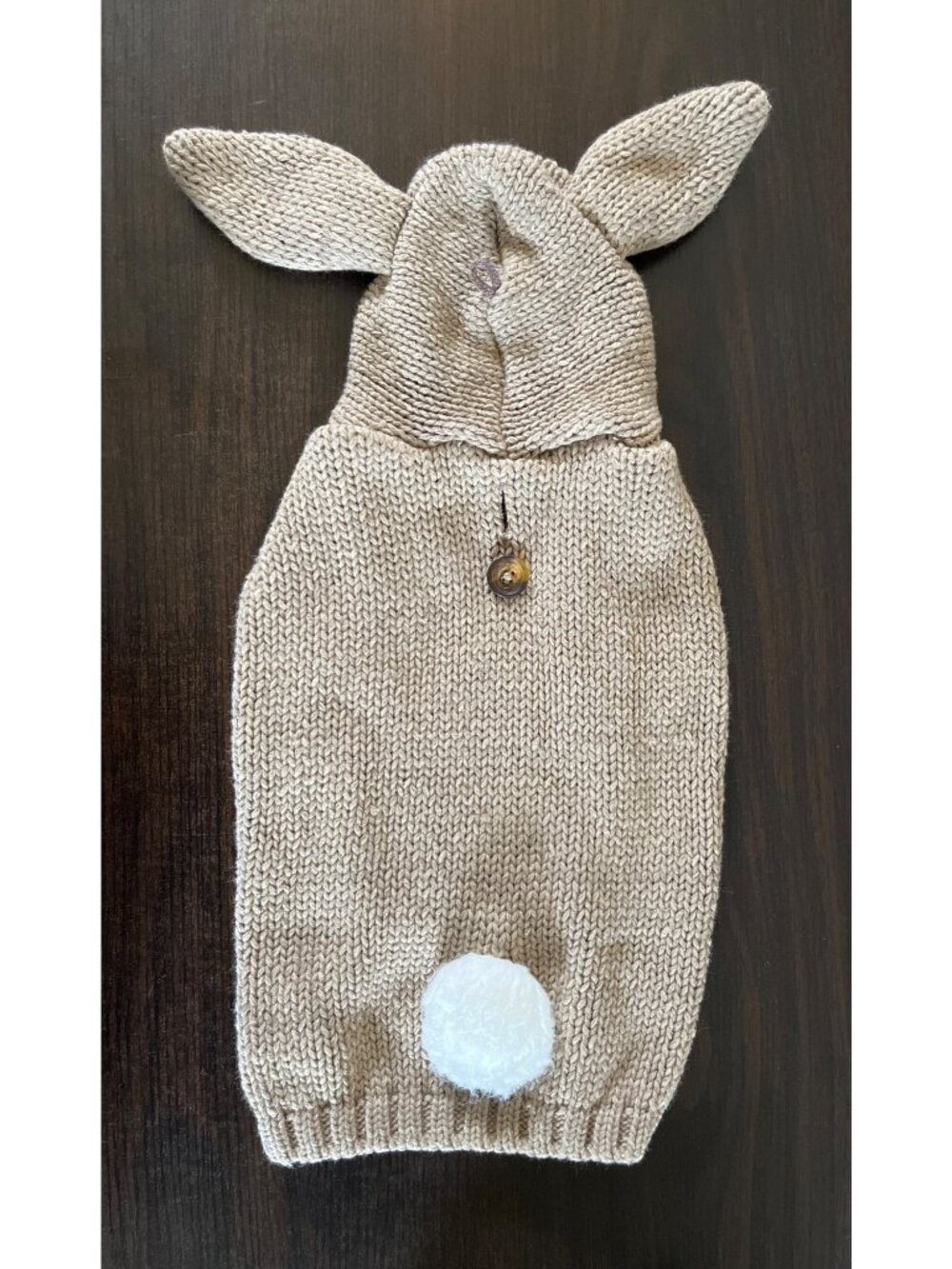 Top Paw Dog Medium Bunny Sweater Hoodie Brown Cute